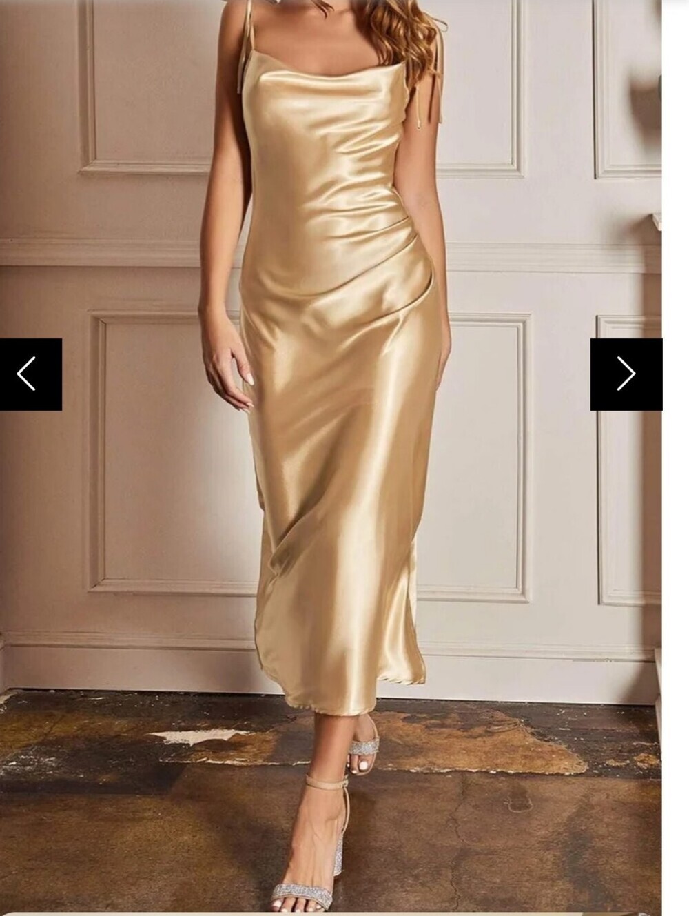 Cinderella Divine BD103 Slim Fit Satin Midi